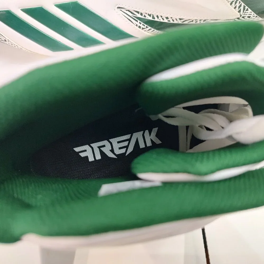 Adidas Mens Football Cleats 17 White Green Shoe Lacrosse Freak X Carbon High - Picture 14 of 14